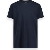 LEBASQ - T-shirt Miles' pour homme - 3 packs - avec col rond - Extra long - Convient comme maillot de corps - Bleu - M - Coton