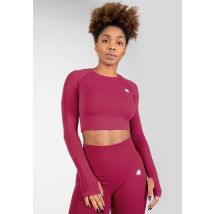 Gorilla Wear Hilton Seamless Cropped Long Sleeves - Fuchsia - XS/S