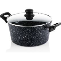 Casserole Westinghouse - Ø 24 cm - Induction - Sans PFOA - Couvercle inclus - Marbre noir