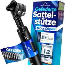 Tige de selle à suspension Nextcover pour vélo 27.2/30.9/31.6/34.9mm - suspension confort, barre de selle réglable, absorption des chocs, convient pour 65-150kg