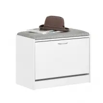 Meuble de rangement pour chaussures - SoBuy - Siège banc - 60x46x30cm - Gris clair