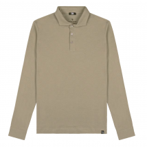 7Square Skyr Polo Long Sleeve - Beach Sand - Size XL - Comfortable cotton blend