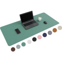 WURK Professional Desk Pad Leatherette - Organisateur de bureau - Inclut un clip pour câble - Turqoise - 120x60
