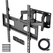 Support TV - Auronic - Rotatif et inclinable - 23 à 60 pouces - jusqu'à 45 KG - Noir