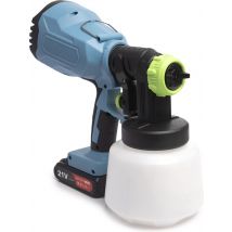 QLT Pulvérisateur de peinture à batterie pour peintures, laques et teintures à base d'eau et de solvants - Aérographe avec buse réglable - Pistolet à peinture - 800ML