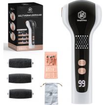 Beeperfect® Extracteur de callosités électrique - Avec système d'aspiration - Lime à pieds - Lime à callosités - Étanche IPX7 - Comprend 6 rouleaux - Ensemble de pédicure gratuit