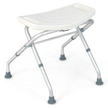Siège de douche - Coast - Tabouret de douche - réglable en hauteur - Poignées à 3 niveaux -Léger et pliable - Capacité max 150 kg