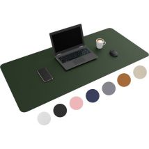 Tapis de bureau professionnel WURK - cuir synthétique - Organisateur de bureau - Accessoires de bureau - Comprend un clip pour câble - Tapis de souris XXL - 120x60 - Vert