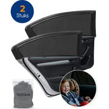 TenTravel Pare-soleil pour voiture - Protection solaire pour bébé et enfant - Pare-soleil pour vitre latérale extra foncée - Protection UV - 2 pièces