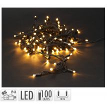 Lumières de Noël 100 Led - Blanc chaud EXTRA - 9,9 mètres INCL Adaptateur de démarrage
