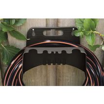 BLACK+DECKER Support mural pour tuyau d'arrosage - tuyau d'arrosage jusqu'à 15 mètres - Support mural pour tuyau d'arrosage - 23 x 16 x 15 CM - Noir