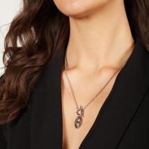 Laura Ferini Ladies Necklace Legato Silver - Chaîne en argent avec pendentif - Plaqué or blanc 18K - Collier - Collier - Bijoux - Accessoires - Collier pour dames avec pendentif