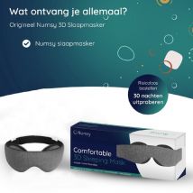 Numsy Sleep Mask Women and Men - Masque de sommeil pour les yeux - 100% dimming - Dark Grey