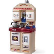 Step2 Cozy Play Kitchen - Table de cuisson, four et réfrigérateur - Ensemble d'accessoires 21 pièces inclus