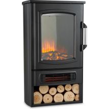 MOA Cheminée électrique - Cheminée d'ambiance - Chauffage - Flammes réalistes - Espace pour bois décoratif - ES183