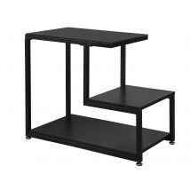 SoBuy Table d'appoint en verre - 65x55x35cm - Noir