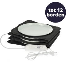BREND BR-2209 Chauffe-assiettes électrique jusqu'à 12 assiettes - 4 niveaux de température jusqu'à 70°C - Couvercle lavable - Plaque chauffante - Anthracite