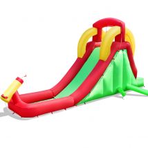 Château gonflable Coast toboggan aquatique piscine dia 470 x 120 x 242 cm vert + rouge + jaune