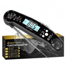 Thermomètre de cuisine, MostEssential Premium,Thermomètre pour barbecue - Noir