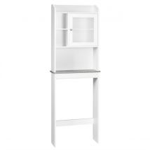 Etagère de toilette Coast pour salle de bain avec niveaux réglables 59 x 19 x 173 cm blanc