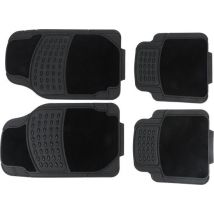 Tapis de voiture All Ride Universel - Lot de 4 - 70 x 44 cm/ 44,5 x 43 cm - Noir