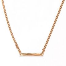 Laura Ferini Collier pour dames Facile Or - Chaîne à maillons en or avec plaque - Plaqué or jaune 18K - Collier - Collier - Bijoux - Accessoires - Collier pour dames avec pendentif