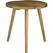 Table d'appoint - Mica Decorations - H43 x Ø40 cm - Bois recyclé - Marron