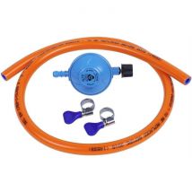 Kit d'installation de tuyau de gaz - Camping butane - 150cm - Régulateur de pression 30mbar inclus