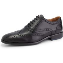 DenBroeck State St. Neat low chaussures à lacets pour hommes - Broques hommes - Cuir noir
