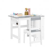 Ensemble table et chaise multifonctions pour enfants - Accessoires de rangement et de création inclus