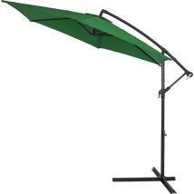 Kingsleeve Parasol flottant - Manivelle inclinable Ø300cm - Vert