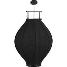 Mica Decorations Lampe pendante Pego - H73 x Ø54 cm - Lin - Noir
