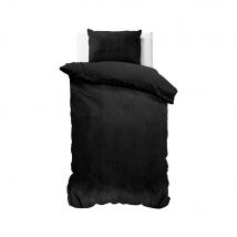 Home & Comfort Drap-housse, 140 x 200 cm, coton biologique - Noir