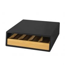 SoBuy Porte-capsules de café - Boîtier à tiroir - Noir