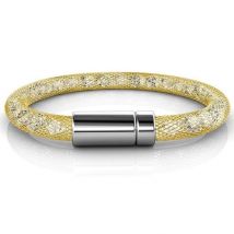 Yolora Ladies Mesh Bracelet - Kalpa Camaka Crystals - Couleur or - Bracelet femme or - Bijoux - Boîte cadeau de luxe - Boîte cadeau - Boîte cadeau exclusive - Belle boîte cadeau - Cadeau de fête des mères