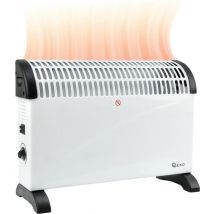 GEKO Radiateur convecteur - 2000W - Autonome et mural - Blanc - Protection contre la surchauffe