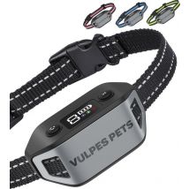 Vulpes Goods® Collier anti-aboiement MAX - Collier d'éducation sans choc - Dispositif anti-aboiement pour petits et grands chiens - Imperméable - Rechargeable - Vibration et Audio - 3 colliers supplémentaires