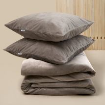 SJUMO Silky Smooth - Warm Grey - Enveloppe de couette - 220 x 200cm