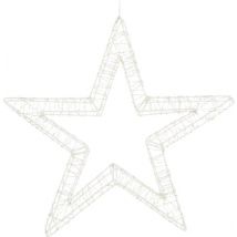 Luca Lighting Pendentif étoile avec éclairage LED blanc chaud - Ø56 cm - Métal - Blanc