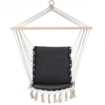 Chaise suspendue Gris - 55x100cm - avec franges