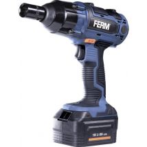 FERM - Clé à chocs Accu - CDM1127 - 19 & 21mm Cap - 18V - 380Nm - 2300 RPM - Eclairage Led - Poignée souple - Chargeur inclus