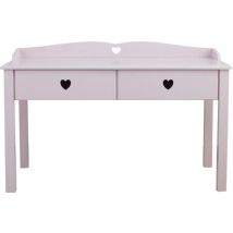 Bureau enfants - VDD - 2 tiroirs - Bureau de travail - 55 x 110 x 61 cm - Rose