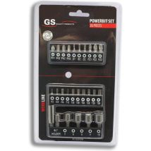 GS 'powerbit' set d'embouts 26 pièces - Torx, Pozidriv, Inbus, Phillips et Square - Chrome Vanadium