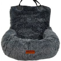 By Cee Cee Car Seat Dog Deluxe - Dog Basket Car With Safety Strap - Car Basket Dog - Dog Seat - Car Seat - Dark Grey - Passenger Seat