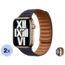 2 bracelets en cuir Apple pour l'Apple Watch - Séries 1-9