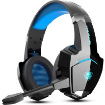 PHOINIKAS G9000 BT Bluetooth Laptop Gaming headset with microphone Over-ear Headphones -Black blue