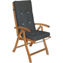 Detex Coussin de jardin à haut dossier - 6 pièces - ANTRACIET - sans chaise de jardin