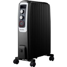 Radiateur à huile - Auronic - 3 niveaux - 2000W - Noir