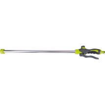 Tête d’arrosage - Kinzo - pour tuyau d’arrosage – Système d’irrigation – 66 x 9 x 3,5 cm – avec 27 trous d’irrigation – Connecteur 1/2 pour tuyau d’arrosage – Vert/Gris