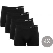 Milanoro - 4 caleçons sans couture - Noir uni - L